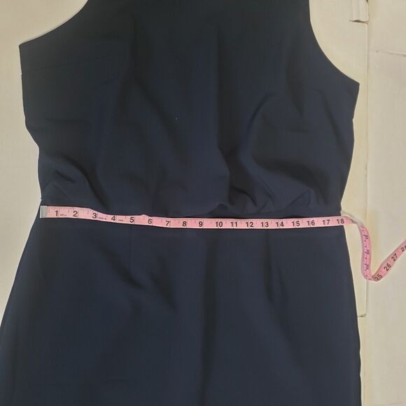 Banana Republic Dress Sculpted Blousant-Waist Mini Size 16 Petite Navy Blue New - Picture 13 of 16